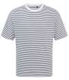 PR020 Premier Unisex Utility 2.0 Oversized T-Shirt Navy / White Stripe colour image